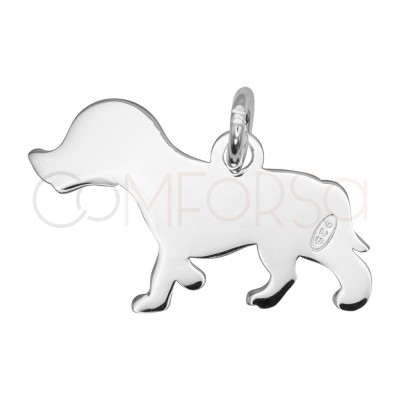 Engraving + Sterling Silver 925 Dog Pendant 19.6 x 11.5 mm