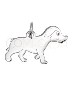 Engraving + Sterling Silver 925 Dog Pendant 19.6 x 11.5 mm