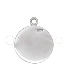 Colgante liso para pegar o personalizar con anilla 12 mm Plata 925