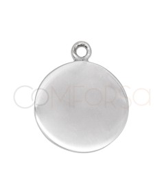 Colgante liso para pegar o personalizar con anilla 12 mm Plata 925