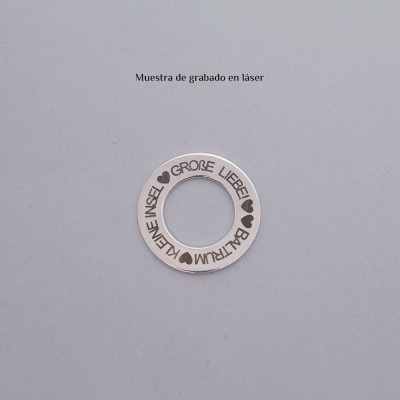Anilla plana 30 mm plata 925ml