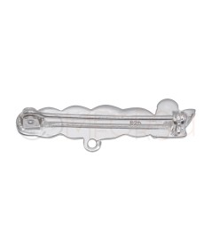 Alfiler tallado y ángel pensador 33 x 6 mm Plata 925