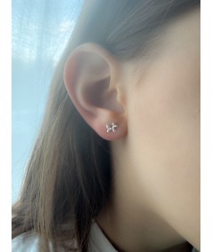 Pendientes perro globo 7 x 6 mm Plata 925