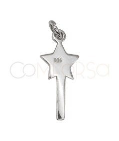 Sterling Silver 925 Wand pendant 7.8 x 10mm