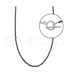 Collar combinado piedra Lapislázuli cierre T