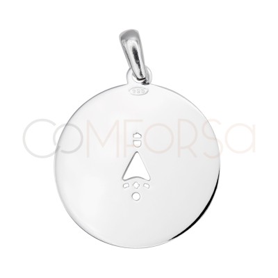 Sterling silver 925 cut-out “Covadonga” Virgin medal 20 mm