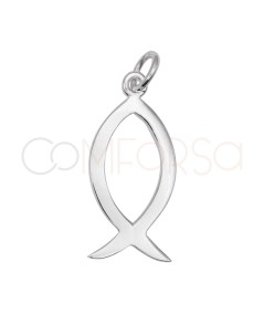 Colgante Pez cristiano Ichthys 10 x 20 mm Plata 925