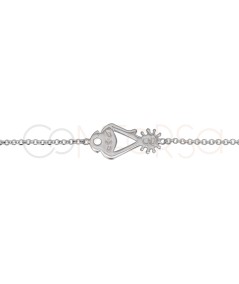 Pulsera Virgen de Covadonga 17 + 3 cm Plata 925