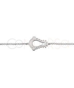 Pulsera Virgen del Rocío 17 + 3 cm Plata 925