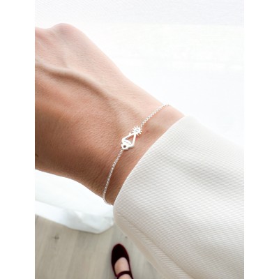 Pulsera Virgen de Covadonga 17 + 3 cm Plata 925