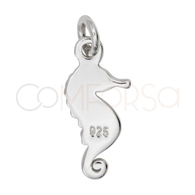 Colgante caballito de mar 7 x 15 mm Plata 925