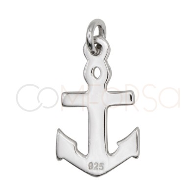 Sterling Silver 925 Anchor pendant 10 x 15 mm