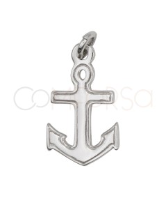 Sterling Silver 925 Anchor pendant 10 x 15 mm