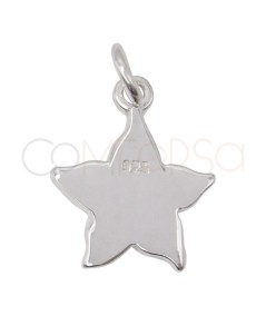 Colgante estrella esmalte Lila 10 mm Plata 925