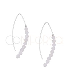 Pendientes hilo piedra luna 13 x 40 mm