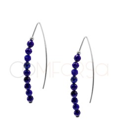 Pendientes hilo piedra Lapislázuli 13 x 40 mm