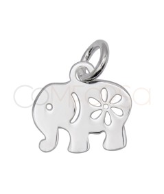 Colgante elefante calado 10 x 10 mm Plata 925