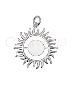 Base para colgante de sol para pegar Plata 925