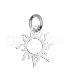 Colgante sol con rayos 10 mm Plata 925