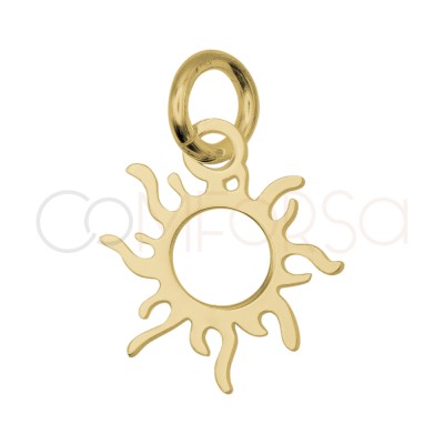 Colgante sol con rayos 10 mm Plata 925