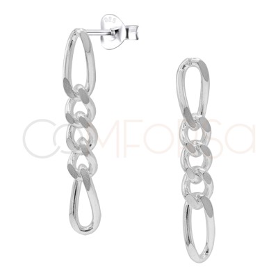 Pendientes de cadena de plata 925