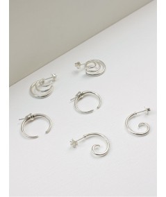 Pendientes de aro triple 20 mm Plata 925