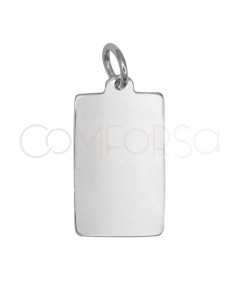 Colgante etiqueta rectangular de plata 925