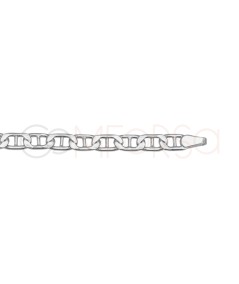 Pulsera calabrote lapidada de plata