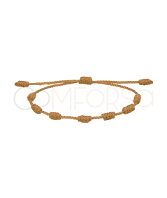 Pack 3 Camel 7-Knot Thread Bracelets