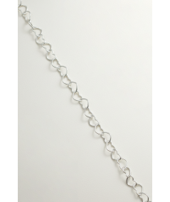 Cadena corazón 2.5 x 1.7 mm plata 925 ml