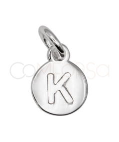 Dije letra ‘’K’’ 8 mm Plata 925