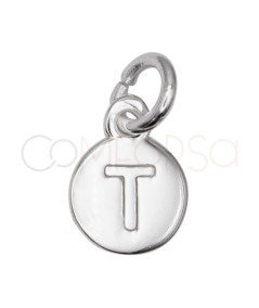 Dije letra ‘’T’’ 8 mm Plata 925