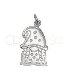 Silver gnome pendant with braids, 10 x 15 mm