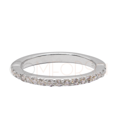 Anillo con circonitas pavé plata 925