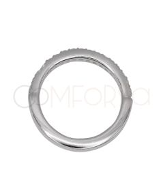 Anillo con circonitas pavé plata 925