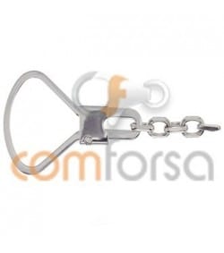 Lira con cadena 26 x 73mm plata 925ml