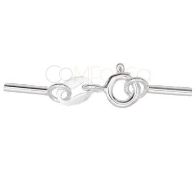 Sterling silver spring ring clasp 5mm with 1.6mm terminals