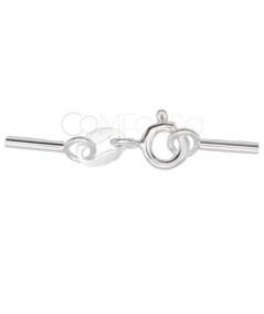 Sterling silver spring ring clasp 5mm with 1.6mm terminals