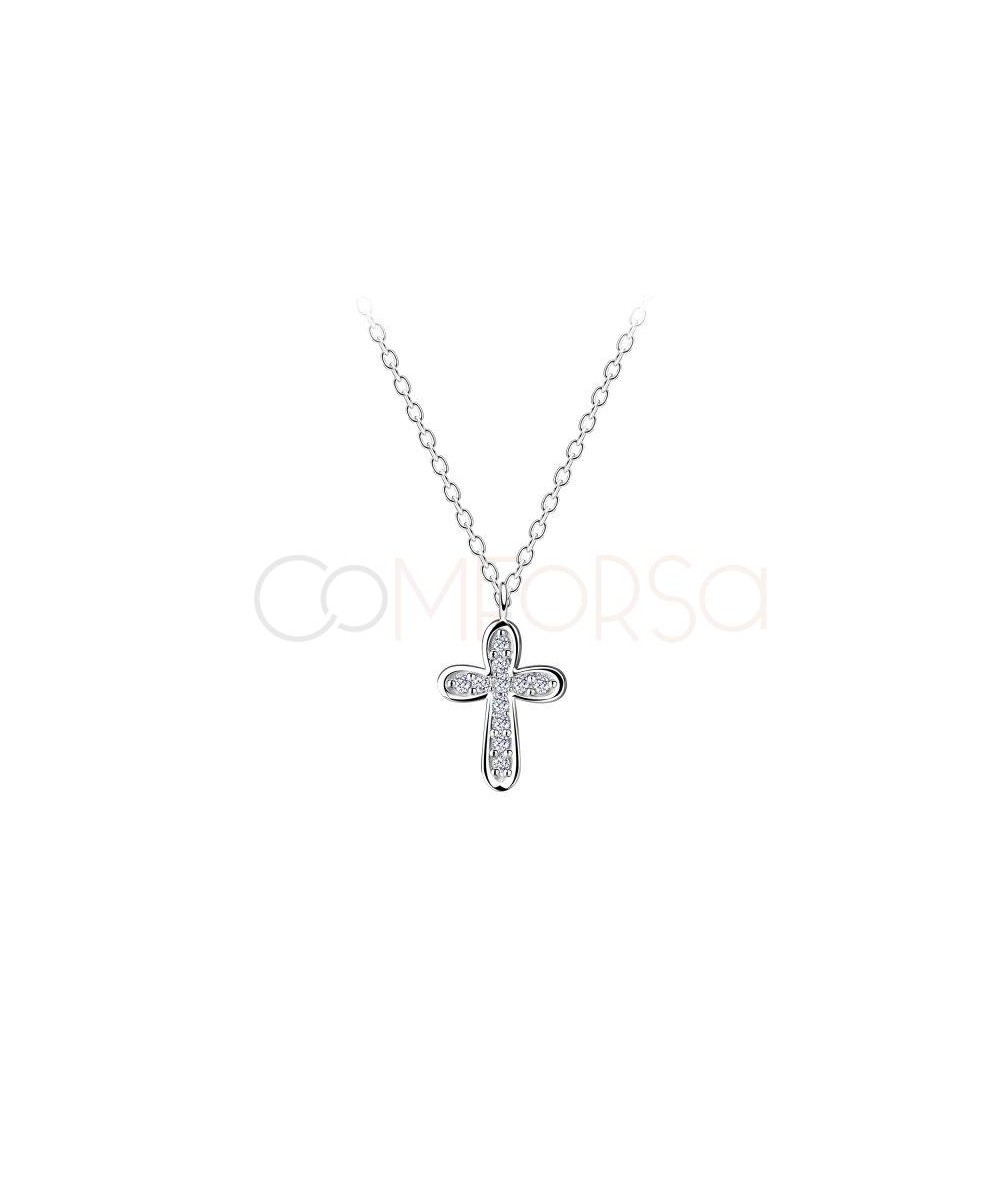 Collar de cruz de circonitas