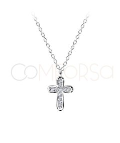 Collar de cruz de circonitas