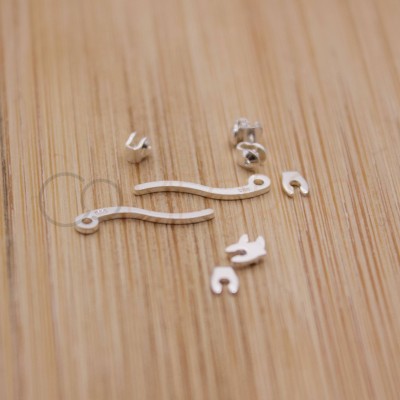 Clip system for hoops in sterling silver 16mm