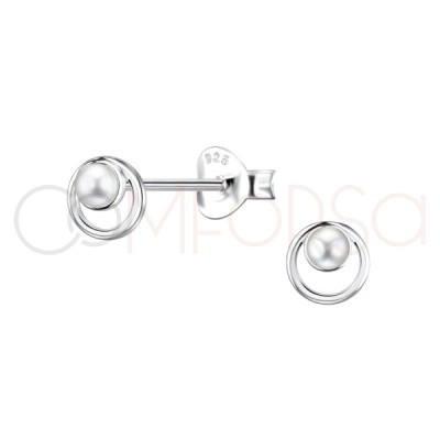 Pendientes de hilo redondo y perla