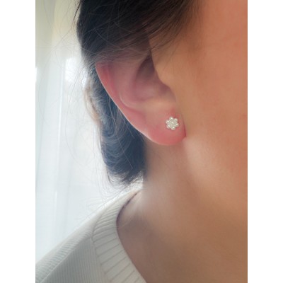 Pendientes flor de perlitas