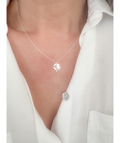 Sterling silver clover necklace 45cm