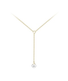 Collar con perla flotante de 6 mm Plata 925 ml