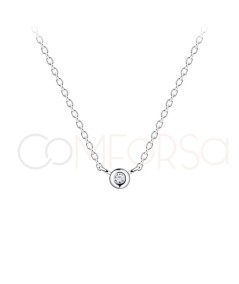 Collar punto de luz con circonitas
