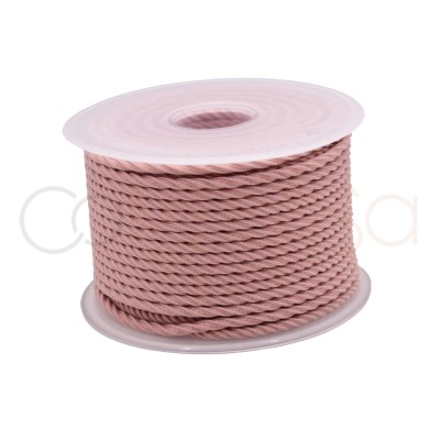 Goma elástica trenzada rosa claro