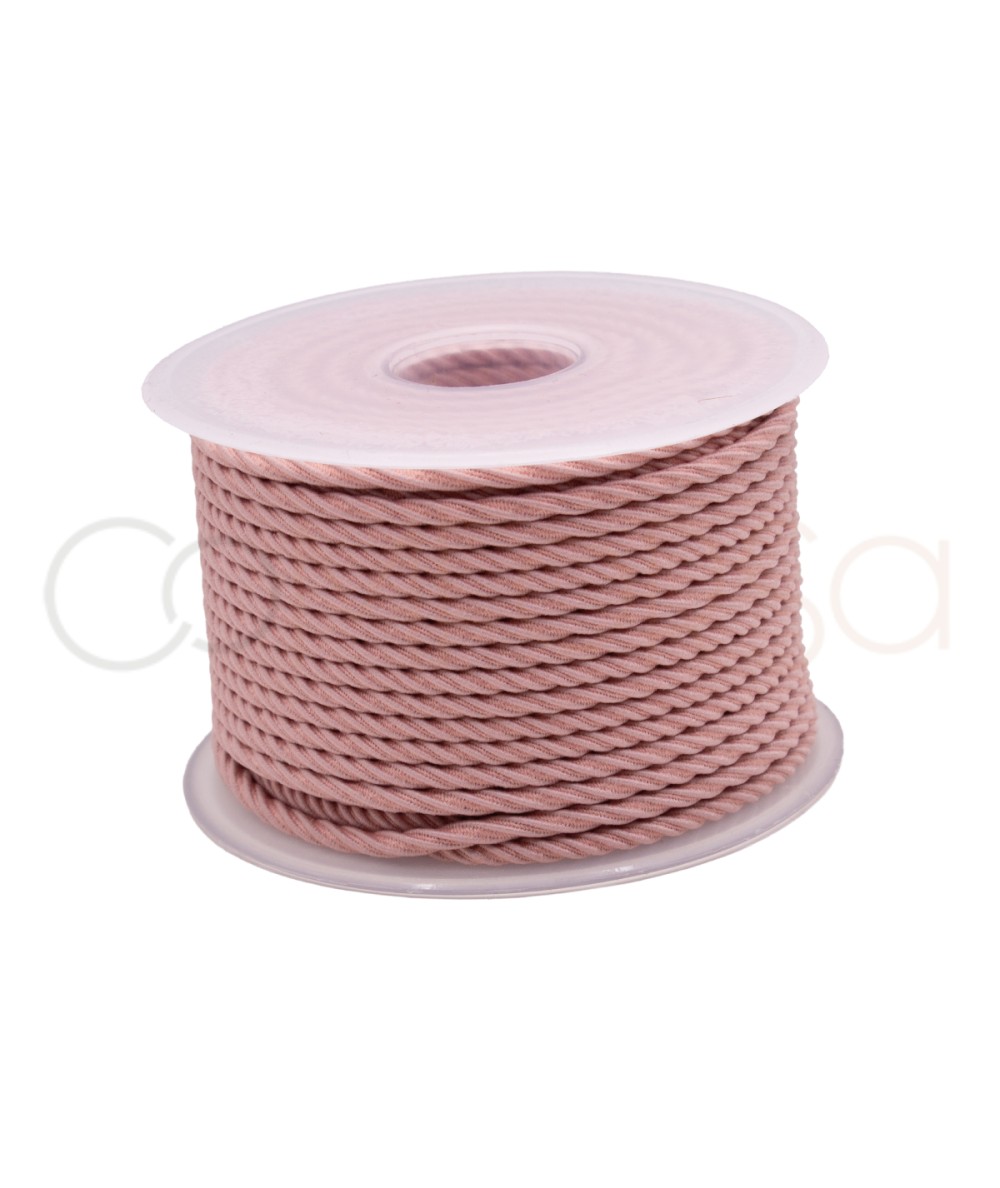 Goma elástica trenzada rosa claro