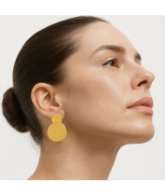 Golden Double Stud Earrings