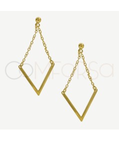 Pendiente Golden Stud Triángulo